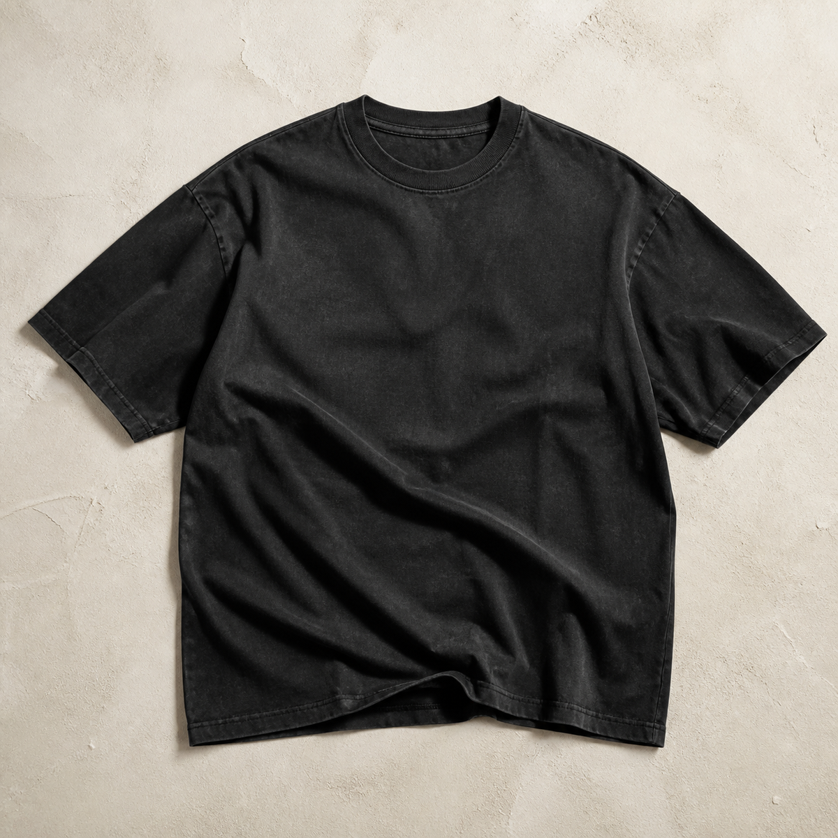 Essential Heavyweight Tee — Washed Black